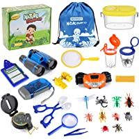 Bammax Set de Aventura Natural para Niños- Set de Exploración al Aire Libre- Binoculares para Niños- Juguetes Educativos…